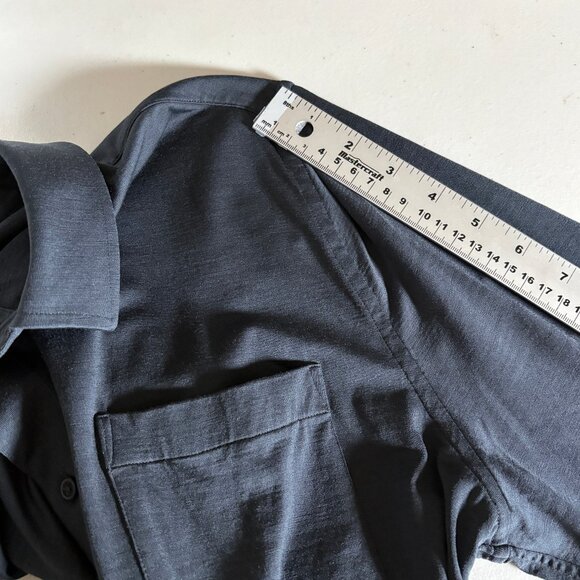 Unbound Merino 100% Wool Button Down Long Sleeve Shirt - Men's Size L - Gray - Picture 7 of 9